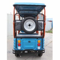 Tricycle Passager Électrique Bajaj Taxi Tuk Tuk, Tricycle Électrique 1000W 4 Places, Rickshaw Couvert avec Toit
