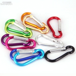 Baichao 4 # bầu hình Hợp kim nhôm kim loại mùa xuân Keychain khắc logo <span class=keywords><strong>Carabiner</strong></span> móc cho Cắm Trại Đi Bộ Đường Dài bán buôn Snap móc - Product Image 5