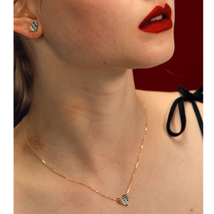 Mode bijoux meilleurs amis arc-en-ciel collier coeur pour petite amie - Product Image 3