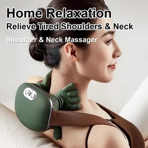 Masseur cervical tendance, télécommande sans fil, vibration, massage pétrissant, thérapie infrarouge chauffante bionique <span class=keywords><strong>pour</strong></span> <span class=keywords><strong>le</strong></span> suivi du <span class=keywords><strong>visage</strong></span>, <span class=keywords><strong>pour</strong></span> soulager la douleur - Product Image 2