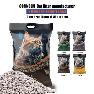 Produttori di Bentonite OEM 100% di sodio naturale gatto sabbia odore blocco forte polvere senza aggregazione di Bentonite Premium lettiera per gatti