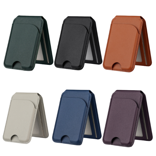 Wholesale High Quality Adjustable Stand Leather Wallet Phone Case with Magnetic Card Holder PU Material for iphone
