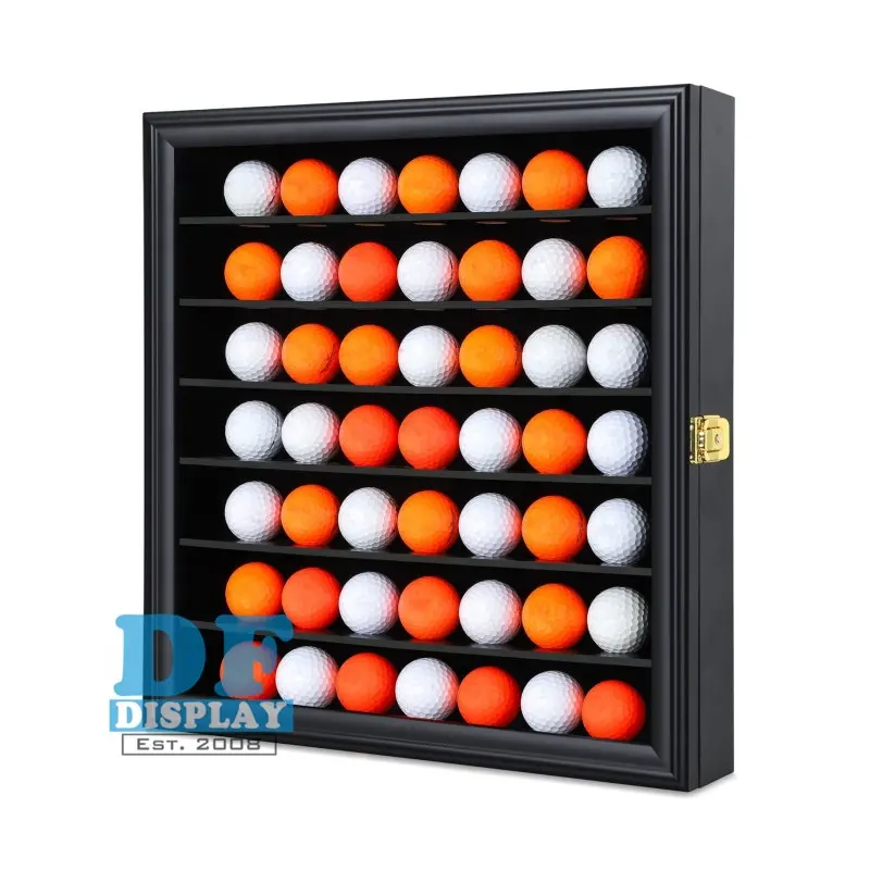 WO022 Golfball-Vorführungsbox Schrank Wand, Golfball-Vorführungsregal, Golfgeschenk für Golf-Enthusiasten Sammlungsstücke