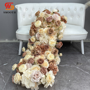 SMOOTH Factory Decoration Supplier Coffee Floral Table Runner Artificial Flower Table Runners With the Best Quality - Product Image 1