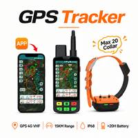 Traceur GPS pour chiens et moutons à signal stable, portée 15 km, 1 à 20 canaux, suivi VHF + couverture urbaine 4G, étanche IP68, autonomie de plus de 20h