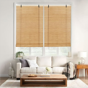 <strong>Bamboo</strong> Roman Window Shades for Home Office Hotel <strong>Bamboo</strong> <strong>Roll</strong> up <strong>Blinds</strong> and Shades for <strong>Patio</strong> Indoor Outdoor Porch - Product Image 2