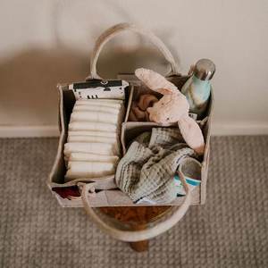 Sac de rangement pour couches de bébé en feutre écologique, design original, prix bas, grand format, sac fourre-tout pour maman, organisateur de chambre d'enfant - Product Image 4