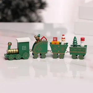 Mainan kereta Natal 2024 dapat disesuaikan ukuran 3-5cm bahan kertas MDF dekorasi rumah mainan Natal Model berbentuk MOQ 1kg Dikemas dalam kotak