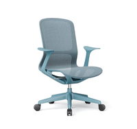 Chaises de bureau modernes pour la vente en gros, chaises ergonomiques en maille réglables en nylon pour le bureau à domicile, couleur bleue