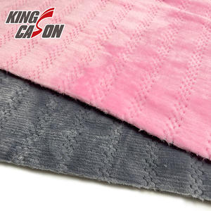 KINGCASON OEM/ODM Tecido Couleur 2.4m Personnalisé Rose Gris Solide Jacquard Polyester Corail Flanelle Polaire pour l'<span class=keywords><strong>Egypte</strong></span> Inde Marché - Product Image 6