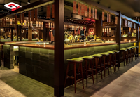 Comptoir de bar en acier inoxydable GRACE OEM, équipement de cuisine commerciale, bar à vin, restaurant, forme personnalisée