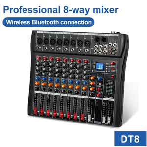 Système de sonorisation professionnel Biner D925 avec 8 canaux, puissance 750w+750w, haut-parleurs audio pour spectacles sur scène D925 - Product Image 2