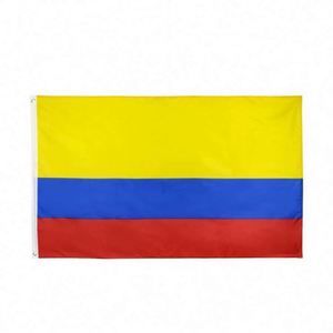 Wholesale Custom Logo Colombian 3x5ft Silk Screen Printed Polyester Red Yellow Blue <b>Flags</b> - Product Image 2