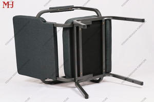 Sillas de Iglesia de Segunda Mano al por Mayor con Reposabrazos, Cómodas, de Metal, Modernas, Grises, Económicas, Encajables - Product Image 5