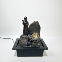 Saint Chabel Statue Ornement de Christian Home Decor Cadeau catholique pour baptême Figure religieuse de table Fontaines d'eau