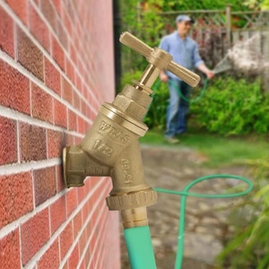 Robinet d'extérieur en laiton BSP 1/2'' pour tuyau d'arrosage avec adaptateur de raccord fileté 3/4'' supplémentaire pour l'irrigation - Product Image 6