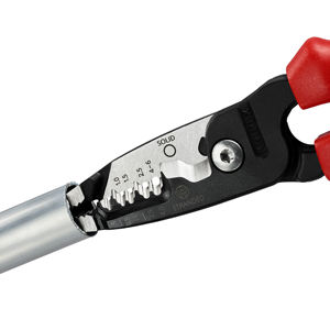 Alicates multifunción para electricistas KNIPEX 13 72 200 ME SB, modelo métrico, con mangos multicomponentes negros - Product Image 4