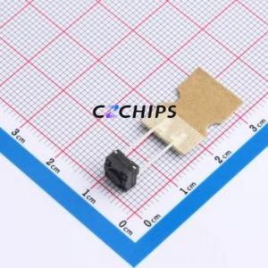 TSX06121-043B333DA-L2000 Tactile Switch Through hole,6.1x6.1mm Switch Single Pole Single Throw Round Button 1.8N Through Hole - Product Image 1