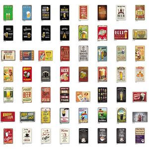 Cerveza Anime carta película tablero casa en blanco Logo placa <span class=keywords><strong>Vintage</strong></span> 3D Retro tráfico latas personalizado metálico cartel placa Metal signo - Product Image 1