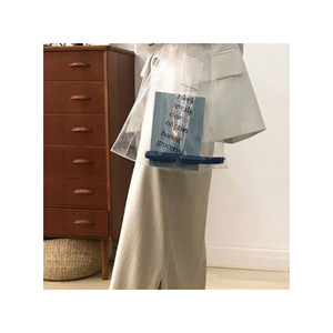 Vente directe d'usine de sacs fourre-tout transparents, sacs fourre-tout transparents en PVC de style populaire en ligne, sacs fourre-tout dignes d'Instagram. - Product Image 4