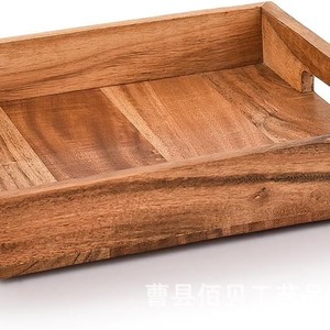 Plateau carré en bois de style japonais, en bambou, pour servir le thé, les fruits, le dîner, usage domestique, design simple - Product Image 2