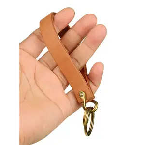 Chaveiro de couro com couro da camada superior, modelo antigo da corrosão de alta corrosão, 32mm