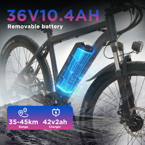 Bicicleta Eléctrica de Montaña Todoterreno, 36V500w, Aleación de Aluminio, Neumático 26*4.0, 30-50KM de Autonomía, Bicicleta Eléctrica para Senderos - Product Image 4