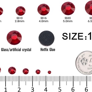 OLeeya Vente en gros SS6 -SS30 Strass thermocollants qualité DMC 1440 pièces Pierres en verre à 12 facettes pour maillots de bain, sacs et accessoires - Product Image 5