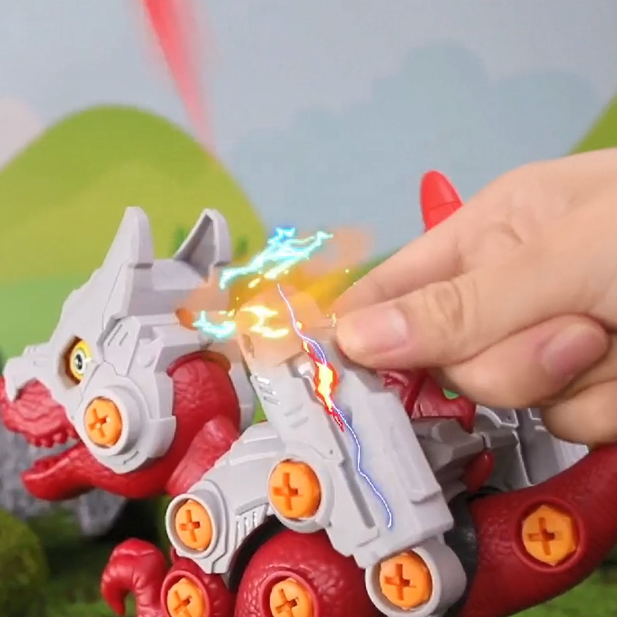 Giocattoli Dinosauro Per Bambini, Set Da Costruzione 4 In 1 Con Trapano Elettrico E Manuale, Dinosauri Fai Da Te, Gioco STEM Educativo, Regalo Per Bambini, Con Scatola Portatutto - 2