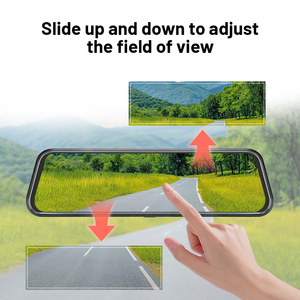 Hongrui 10 inch màn hình cảm ứng dòng phương tiện truyền thông Xe DVR Dash Cam ống kính kép Xem phía sau gương tự động cam ghi video <span class=keywords><strong>Camera</strong></span> HD - Product Image 5