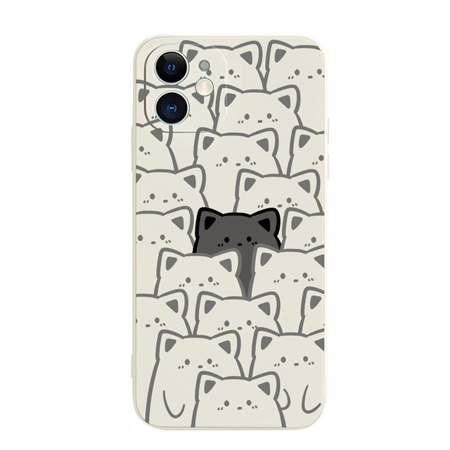 Ins Couple Bear for IPhone14 Rubik's Cube Phone case Suitable for iPhone 13PM Phone case 12 Soft case