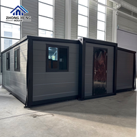 Casa Container in Acciaio Prefabbricata Moderna da 20 Piedi, Espandibile a Doppia Ala, Lussuosa, Pieghevole, Portatile, Mobile, Mini Casa, Magazzino