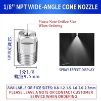 Nosel Semprot Kerucut Penuh Baja Tahan Karat 1/4HH-14W untuk Mesin Pencuci Industri & Mesin Pengolahan Makanan
