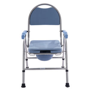 <b>Portable</b> Stainless Steel <b>Commode</b> Chair Age-Friendly Health-Promoting Foldable Toilet Stool Disabled Person's Chair Hospital - Product Image 2