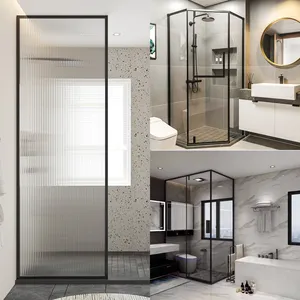 غرف حمام بسيطة الحديثة تصميم مقصورة استحمام من الزجاج التقسيم معلقة انزلاق دش غرفة