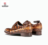 Chaussures Derby Alligator Retro Couleur frottée Goodyear Fashion Alligator Semelle extérieure en cuir véritable Pointed Height Increasing Piano