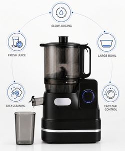 Extracteur de jus lent électrique avec lame en acier inoxydable, moteur DC, fonction de marche arrière, utilisation domestique, fonctionnement en anglais - Product Image 3