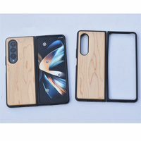 Étui de téléphone portable élégant et écologique en PC gaufré imitation bois pour Z Fold 3/Z Flip 3/4/5 avec protection antichoc