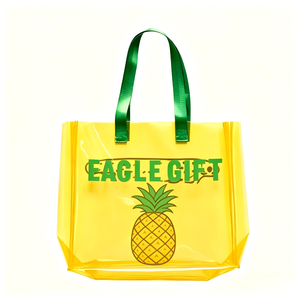 Custom Logo Clear PVC Laser Holographic Bag Hologram Handle Bag Waterproof Pvc Iridescent Shopping Bag - Product Image 5