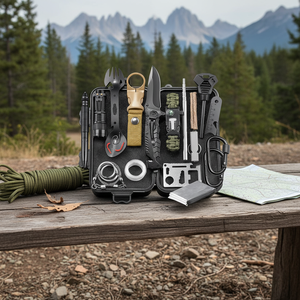 Kit de Herramientas Multiusos para Acampar, Kit de Supervivencia de Emergencia para Exteriores, para Senderismo y Camping - Product Image 1