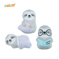 Famipet Fabricant Vente en gros personnalisée Nouveau design mignon de paresseux et d'ours Jouet pour animaux de compagnie en peluche douce, froissée et couineuse Ensemble de jouets couineurs pour chiens
