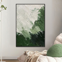Tableau abstrait paysager surdimensionné fait main, peinture à l'huile de qualité supérieure - Décoration murale moderne écologique pour restaurants