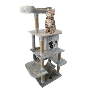 JINXIN Nouvelle Tour à chat à quatre étages, <span class=keywords><strong>Colonne</strong></span> à gratter recouverte de sisal, Éléments d'escalade en fibres naturelles, Arbre à chat d'intérieur économique - Product Image 2