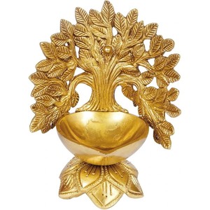 Lampe à beurre ronde en laiton de 9 cm de hauteur, lampe à huile Diwali, chandelier, éclairage décoratif - Product Image 4