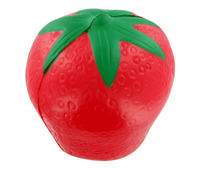 Balle anti-stress souple en forme de fraise rouge, jouet à presser en PU, jouet mignon pour enfants, cadeau, vente chaude
