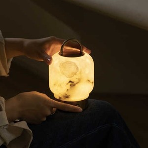 Natural Marble <b>Lamp</b> Portable Touch Control Stepless Dimming <b>Wireless</b> Bedside Ambient Light Led Table <b>Lamp</b> - Product Image 5