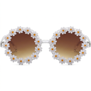 Wholesale VANTUR <b>Kids</b> Sunglasses Daisy Shape Waterproof Durable Acrylic Toddler Child <b>Beach</b> Graduation Valentine's Day Party - Product Image 1