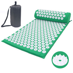 Juego de esterillas de masaje de Yoga TPE ecológico al por mayor, incluye cojín de acupuntura con punta para el cuello del pie, bolsa de almohada, funda de algodón de goma - Product Image 3