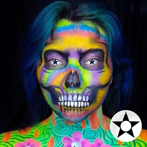 Miễn phí vận chuyển kính áp tròng Pseyeche Crazy màu đen trắng, kính áp tròng Halloween điên rồ, kính áp tròng cosplay mắt - Product Image 5