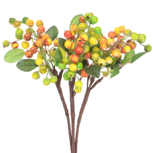Branche artificielle avec cône de pin et baies pour la décoration de Noël - Product Image 1